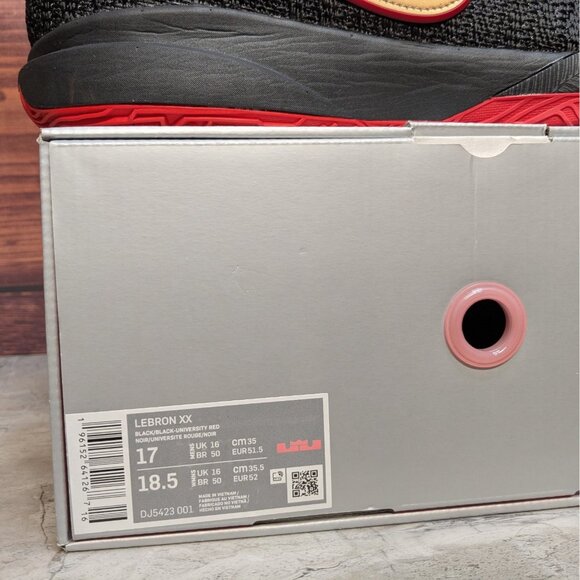 Nike LeBron XX 20 Trinity Men's 17 Heat Black Red Basketball Shoes DJ5423-001 - Picture 9 of 10